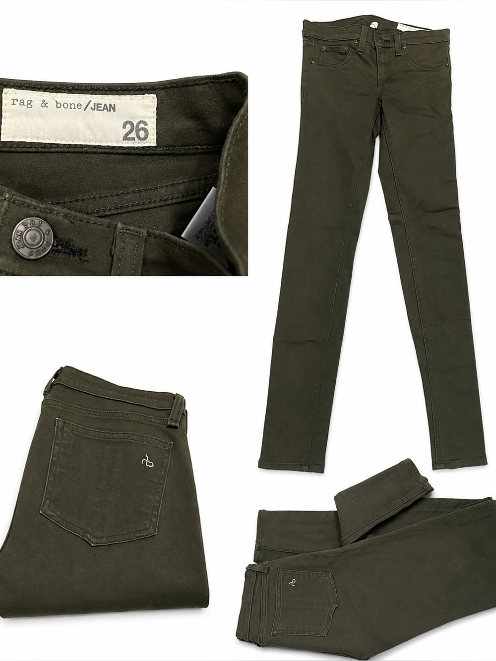 rag & bone Olive Green Jeans